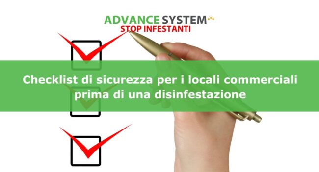 Checklist di sicurezza per i locali commerciali prima di una disinfestazione