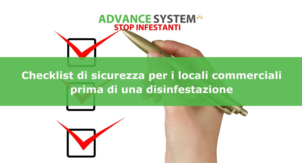 Checklist di sicurezza per i locali commerciali prima di una disinfestazione